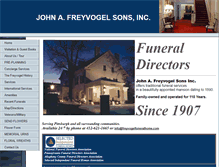 Tablet Screenshot of freyvogelfuneralhome.com